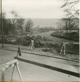 Bau der Südstraße 1938/39: Bauarbeiten an der Einmündung Schlossstraße