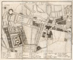 Ortsplan Pyrmont 1785 Kupferstich Marcard