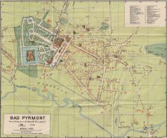 Stadtplan Bad Pyrmont von 1929