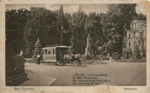 Kaiserplatz mit Pferdebahn, um 1915