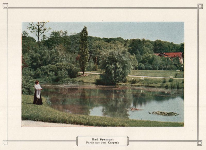 Datei:E-Hermann-Bad-Pyrmont-Partie-aus-dem-Kurpark.jpg