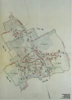 Ortsplan von Holzhausen 1857 mit heutigen Straßennamen und damaligen Brandkatasternummern